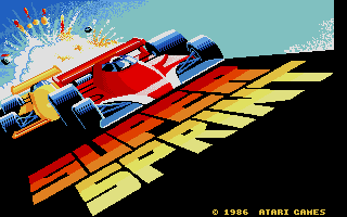 Super Sprint title screen for Atari ST